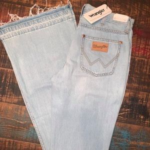 Wrangler whitewashed flare jeans